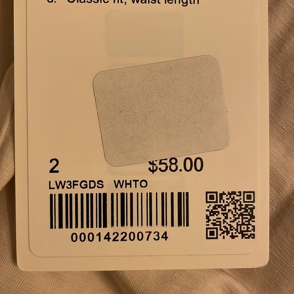 Lululemon classic-fit cotton-blend tee in white opal, size 2, NWT - Picture 5 of 5